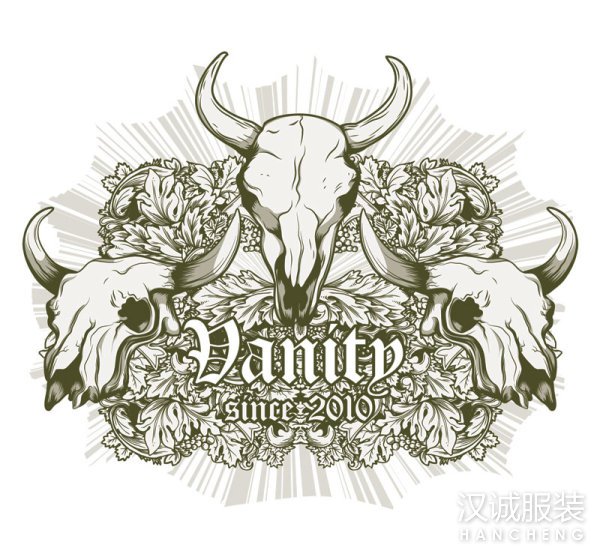 创意T恤衫图案，多样化